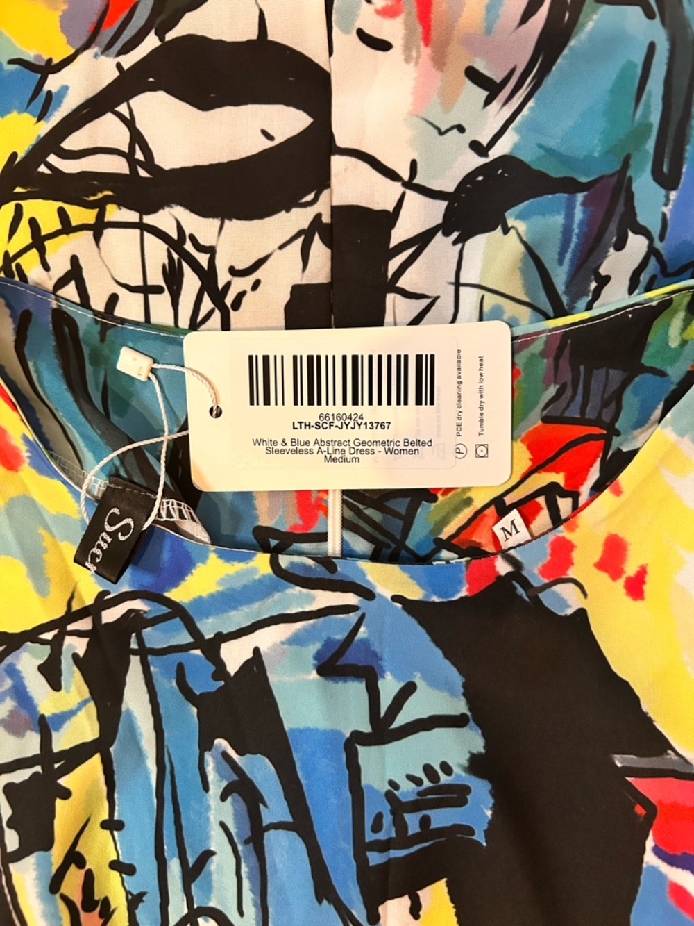 Sucrefas Multicolored Abstract Sleeveless Dress - Size Medium - Picture 11 of 14